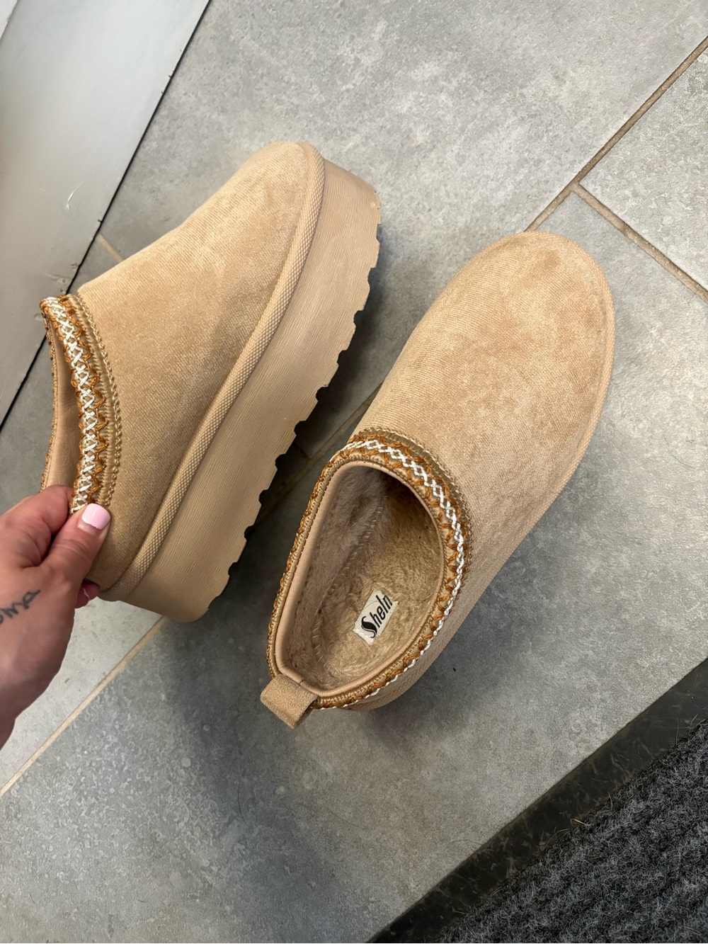 Tan Platform Slip-On Women’s Shoes